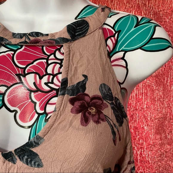 American Eagle Mauve Burgundy Floral Dress - Picture 3 of 5